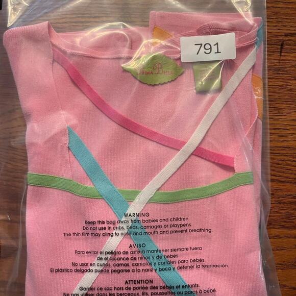 Prima Bella Sweater Pink Women's Size L Square neck 3/4 sleeve Preppy - Picture 7 of 7